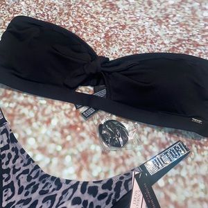 PINK black bandeau top